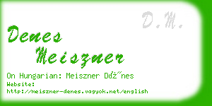 denes meiszner business card